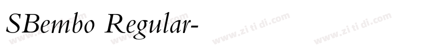 SBembo Regular字体转换